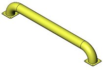 Колесоотбойник прямой на отводах L=1500 мм
